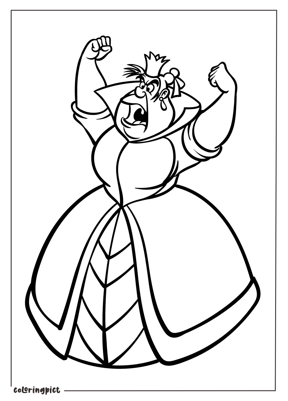 The Red Queen Coloring Pages coloringpict.com