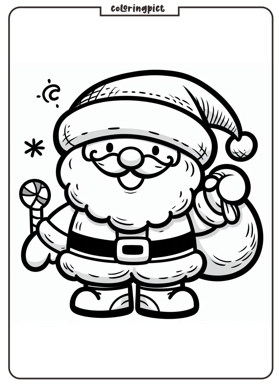 santa claus coloring page coloringpict.com