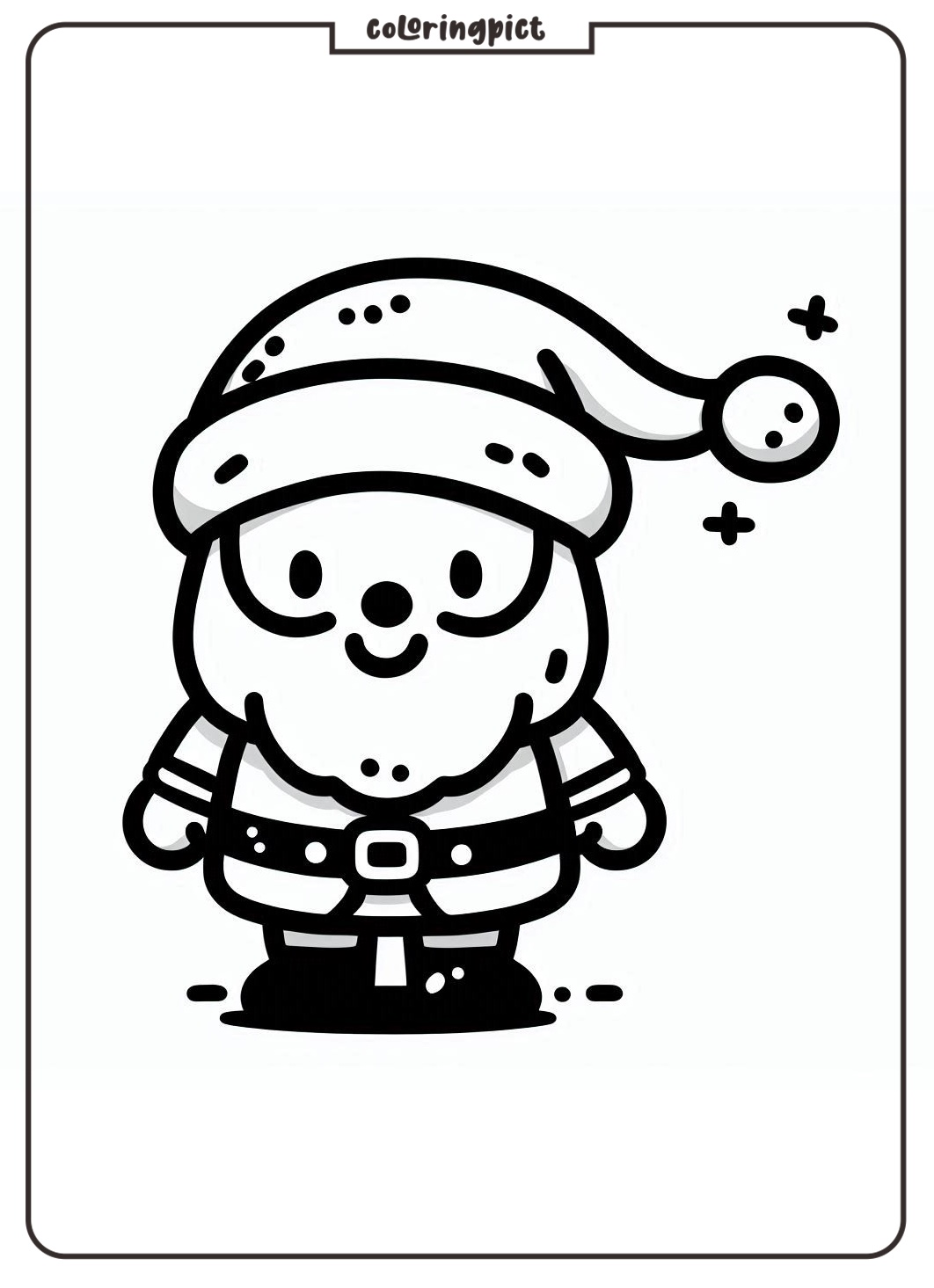 santa claus coloring page for kids coloringpict.com