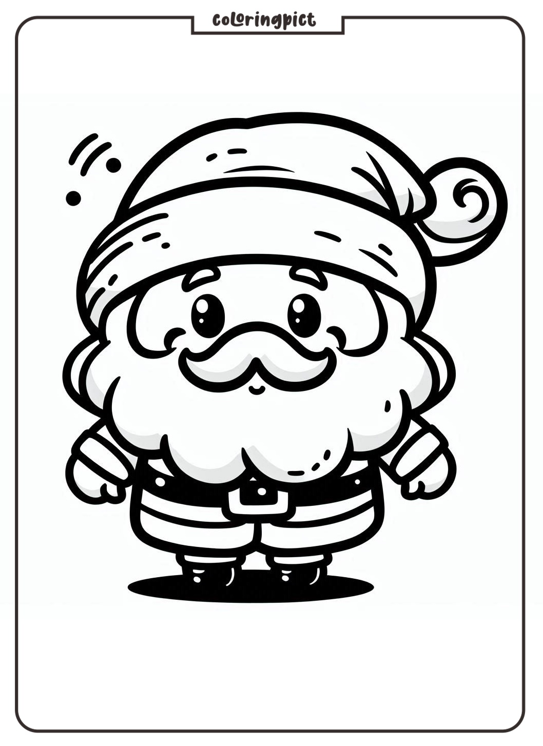 santa claus coloring pages for kids coloringpict.com