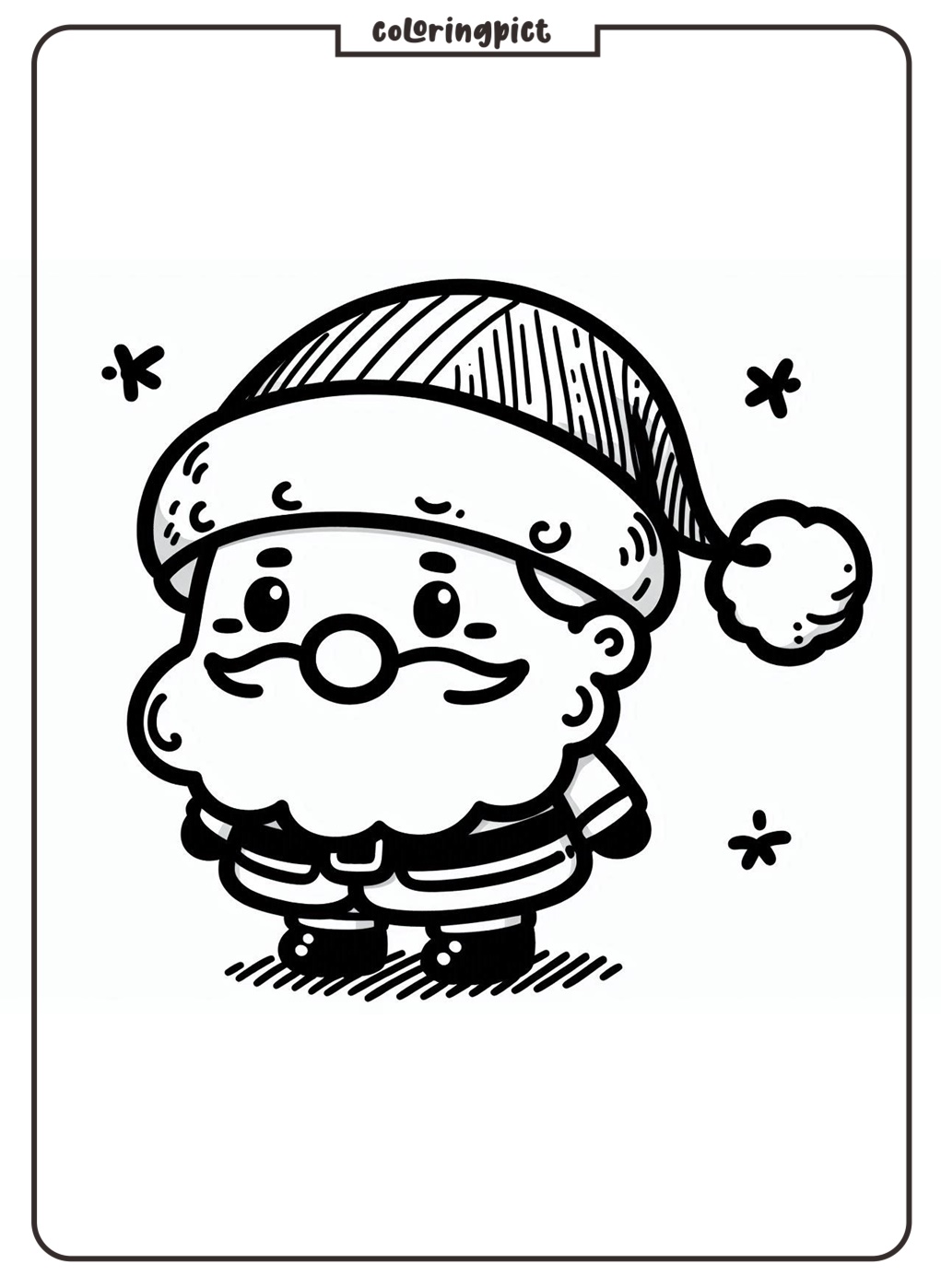 santa claus coloring pages for kids