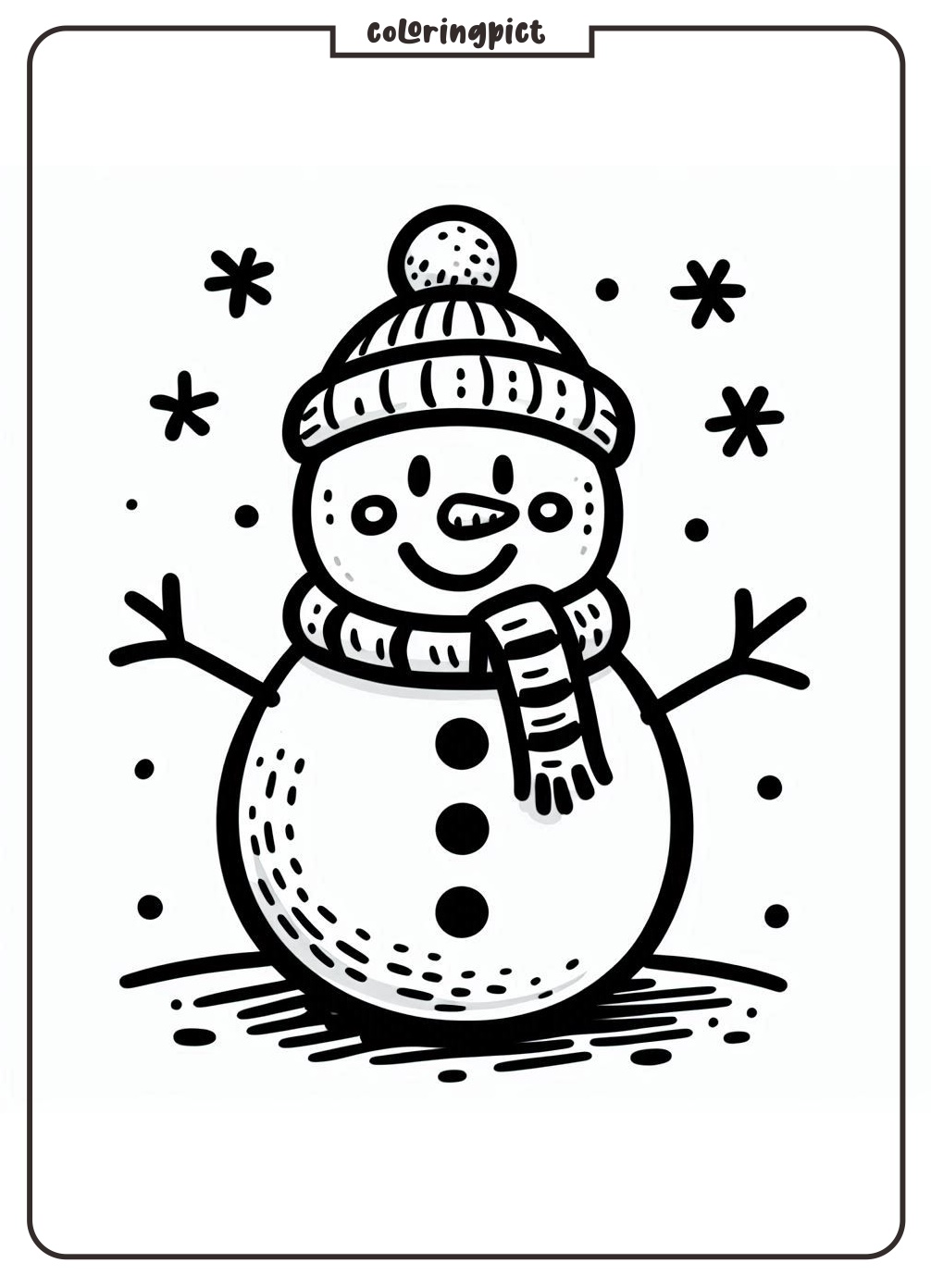 snowman coloring pages coloringpict.com