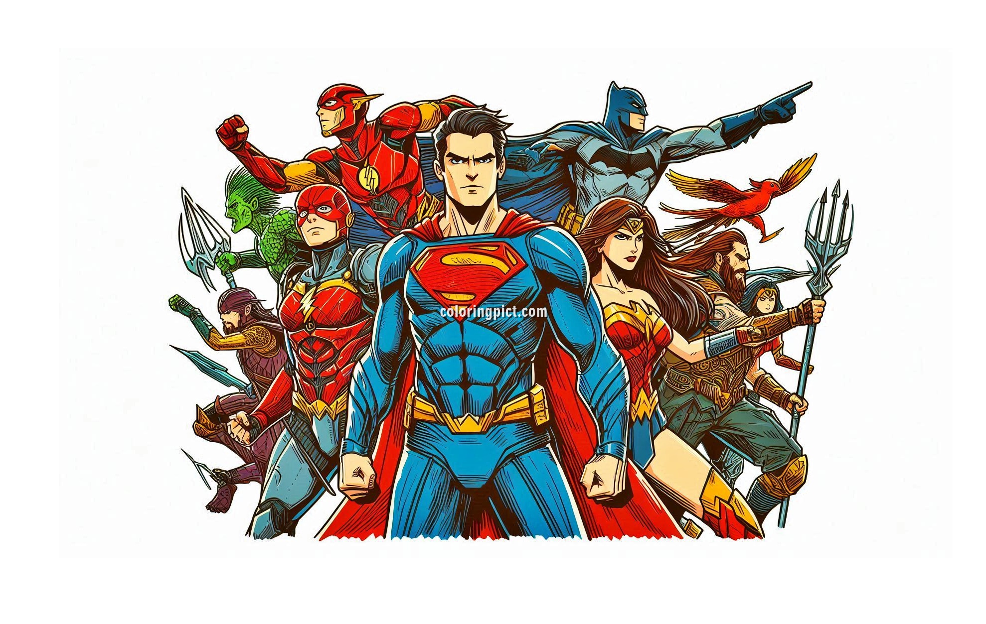 Image is Justice League Coloring Pages