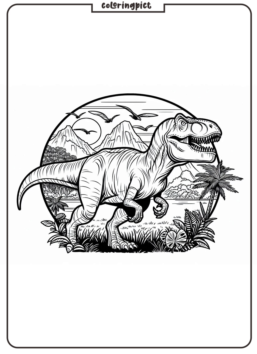 Jurassic World Coloring Pages for Kids
