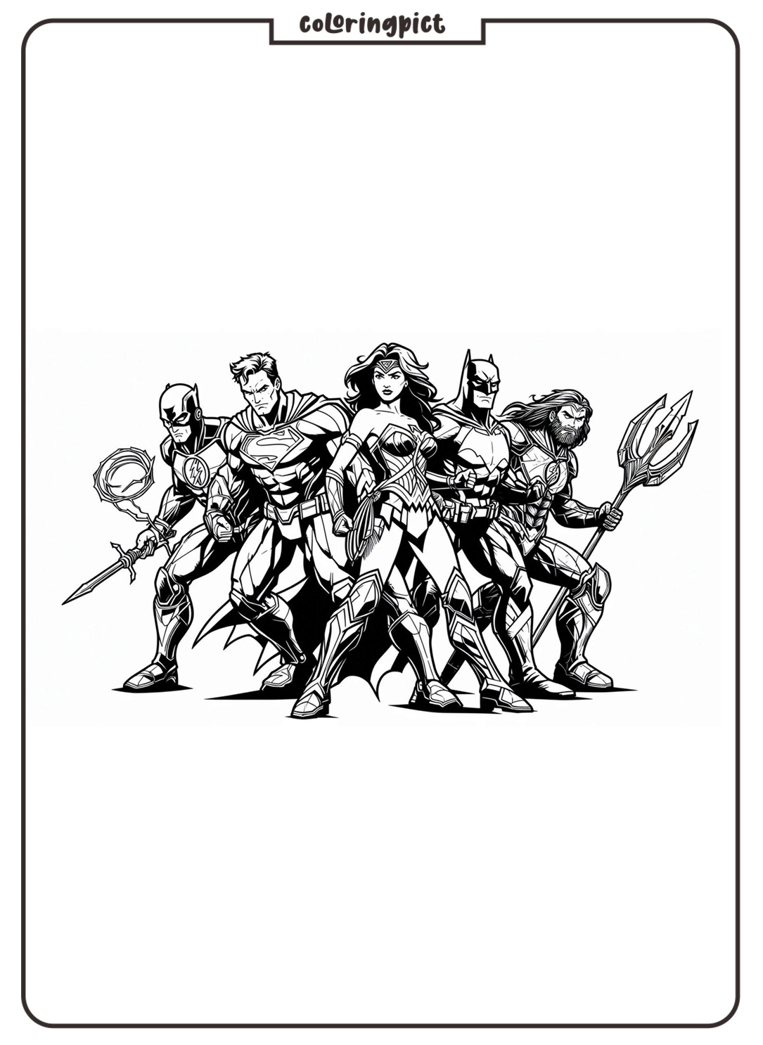 Justice League Coloring Pages for Kid