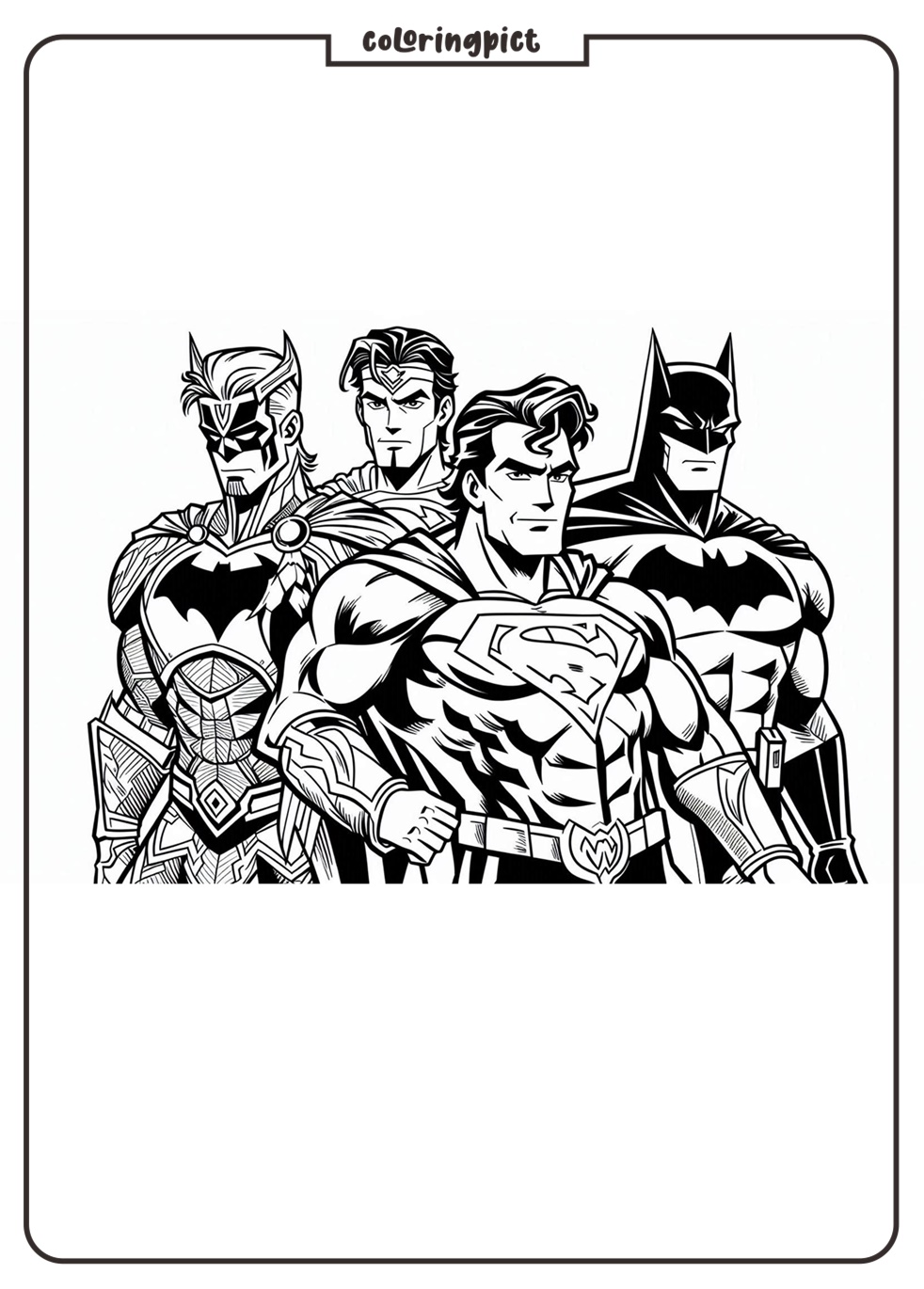 Justice League Coloring Pages for Kids