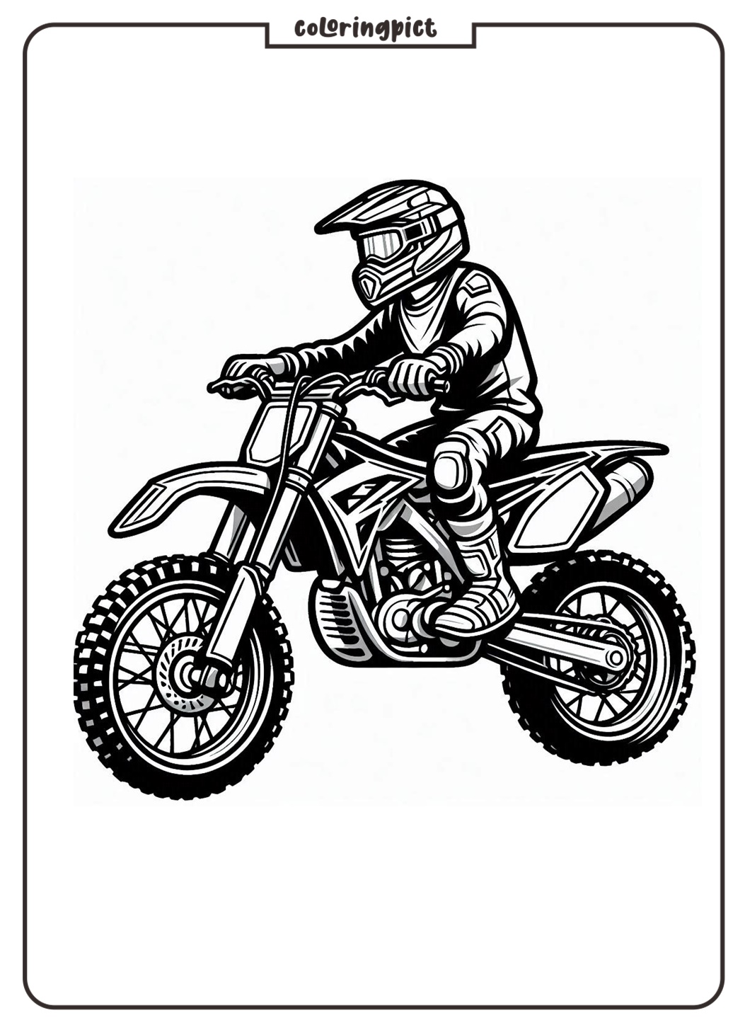 Off Road Motorcycle Coloring Page, coloringpict.com