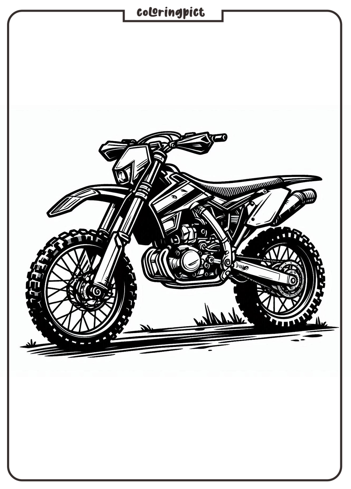 Off Road Motorcycle Coloring Pages coloringpict.com