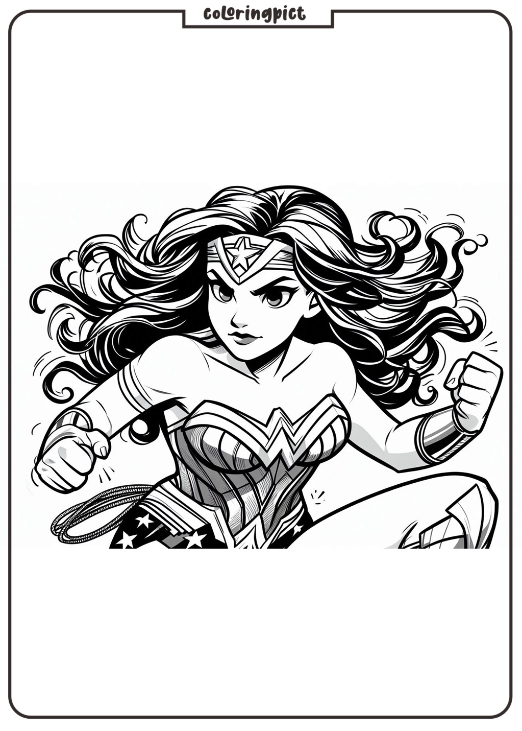 Wonder Women Coloring Pages for Kids