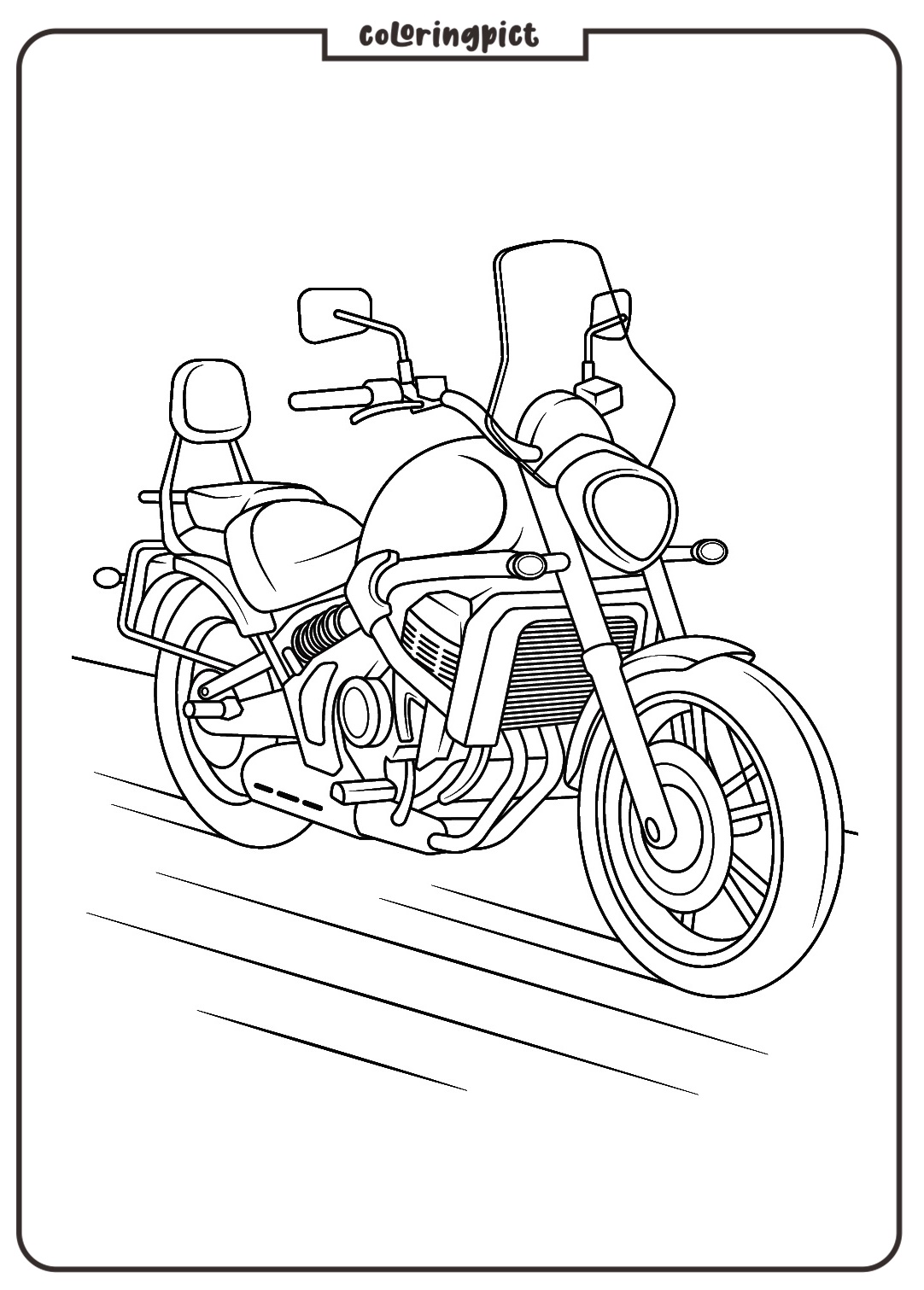 classic motorcycle coloring pages