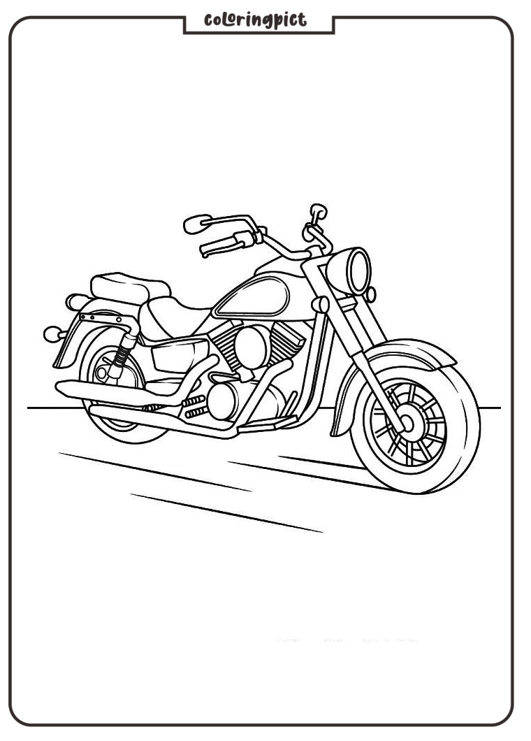 download classic motorcycle coloring page print