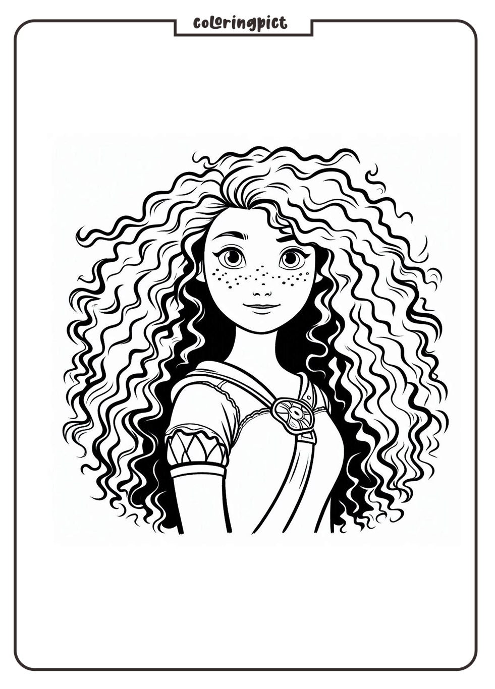 Brave Merida Coloring Pages for Kids