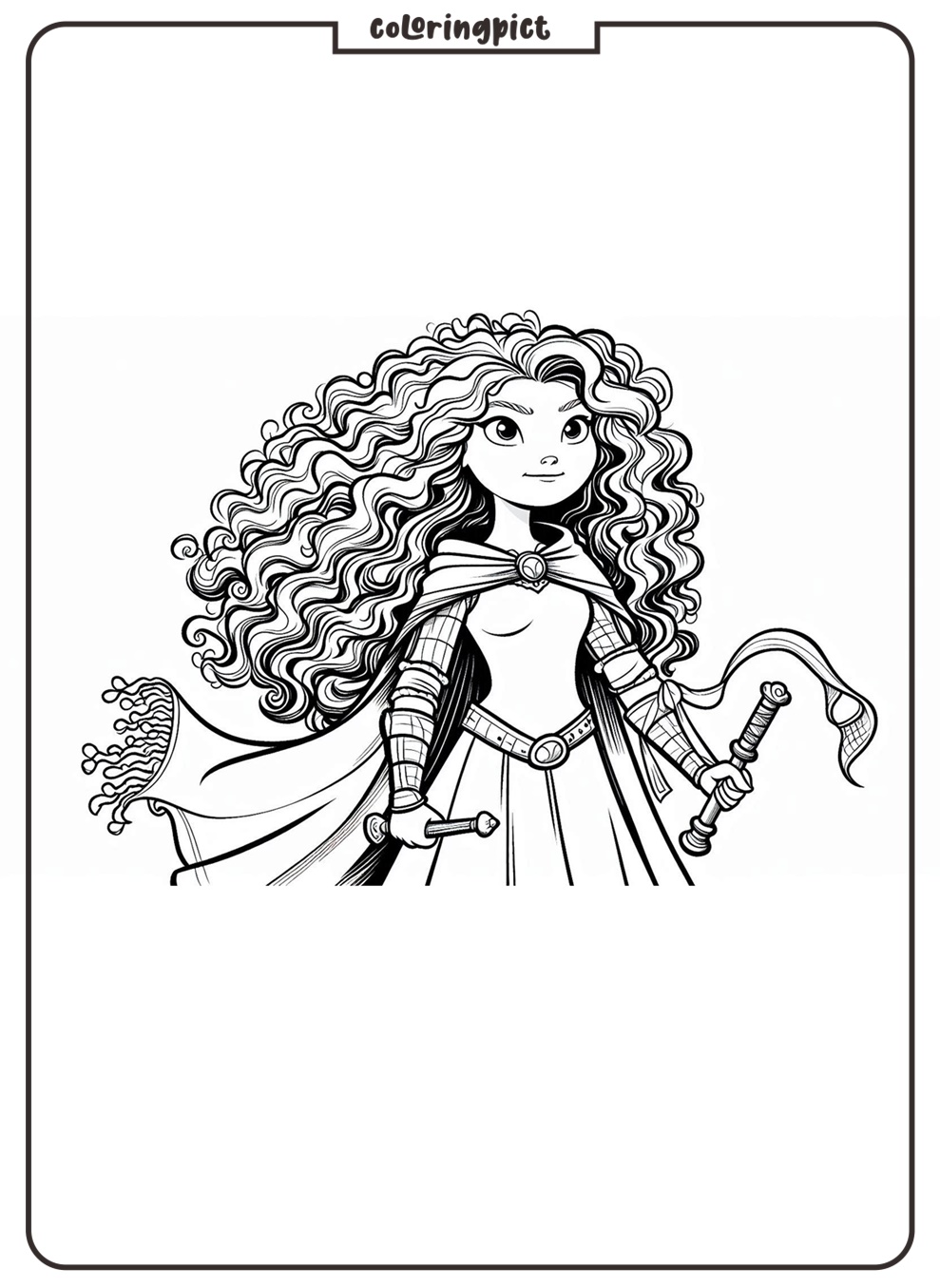 Brave Merida Coloring Pages