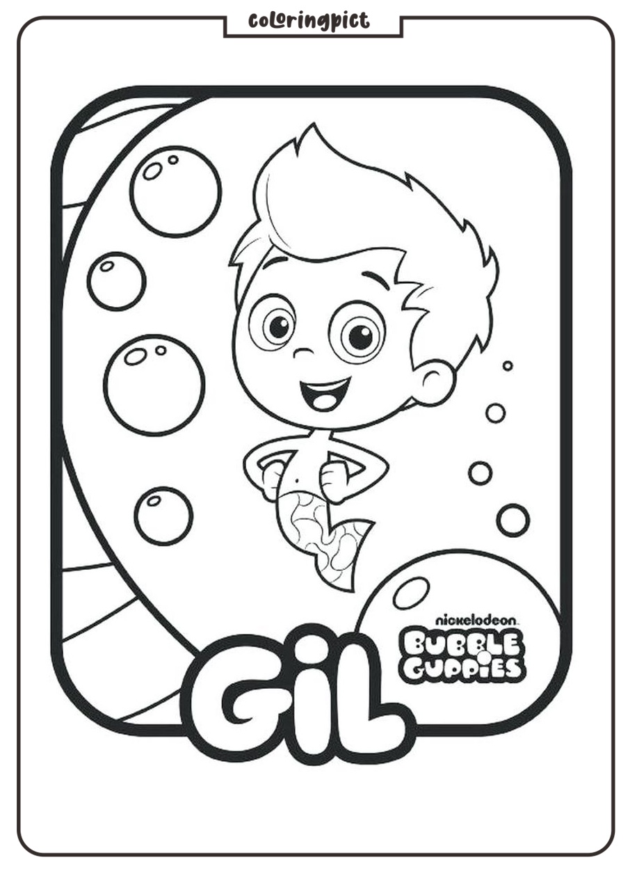Bubble Guppies Gil Coloring Pages