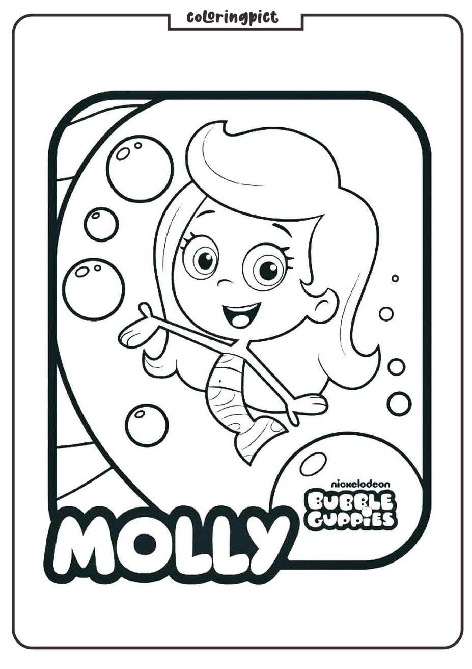 Bubble Guppies Molly Coloring Pages