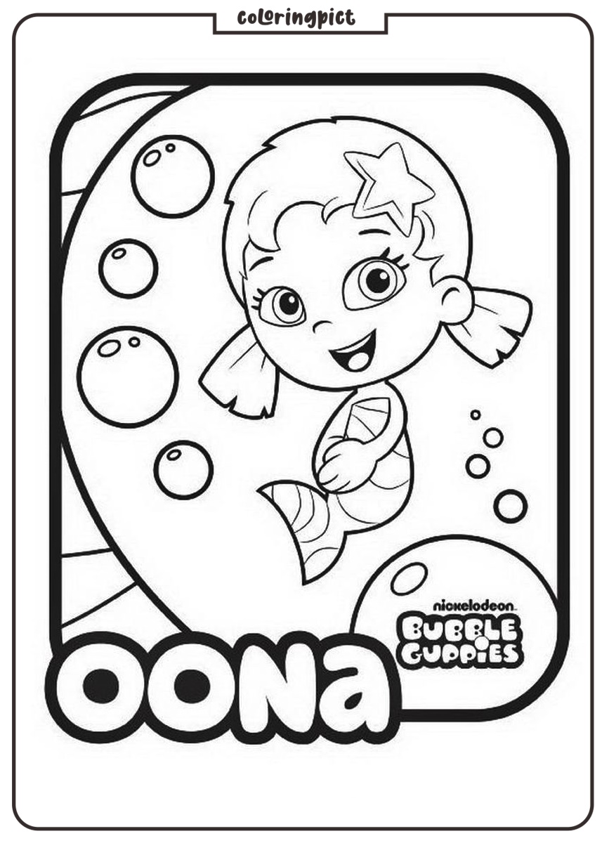 Bubble Guppies oona Coloring Pages