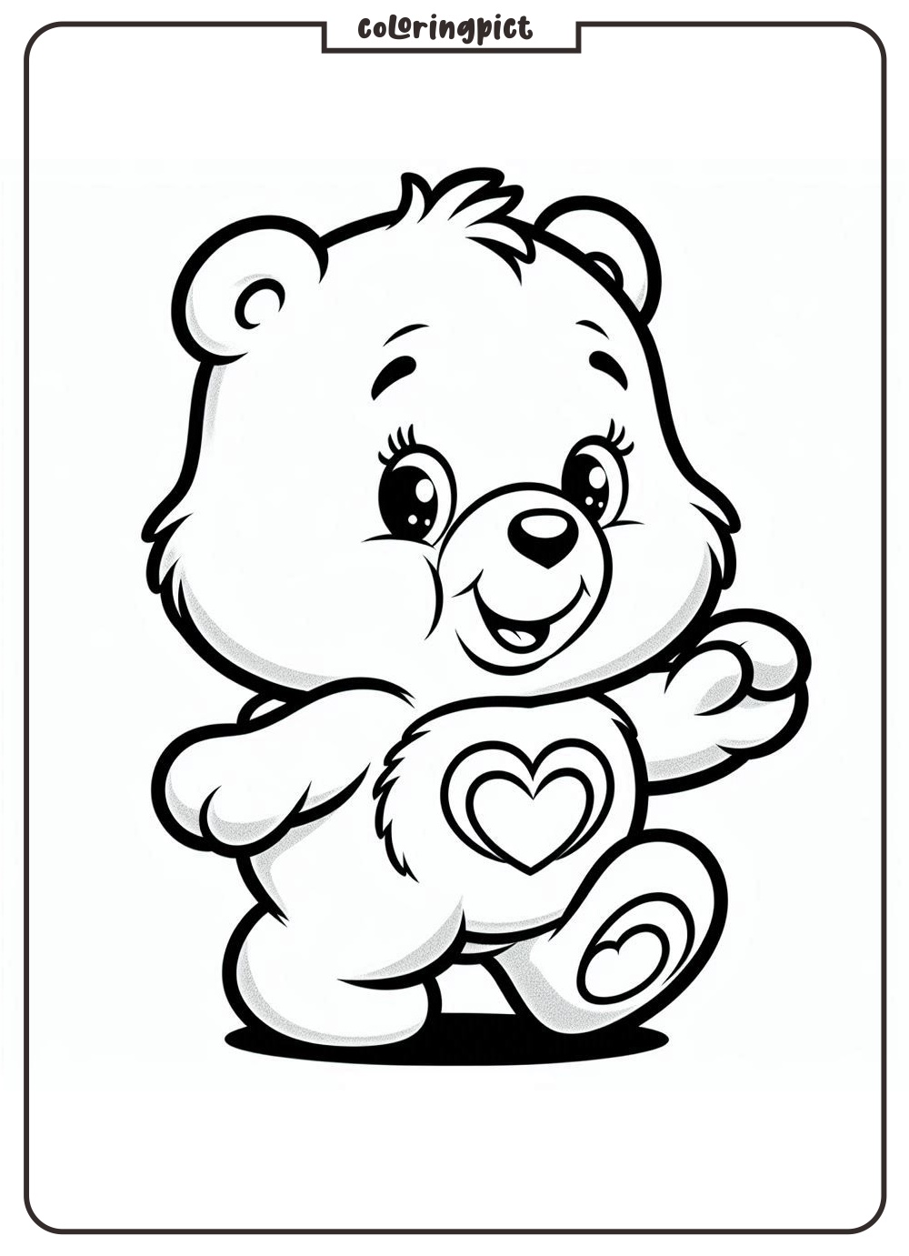 Care Bear Coloring Page coloringpict.com