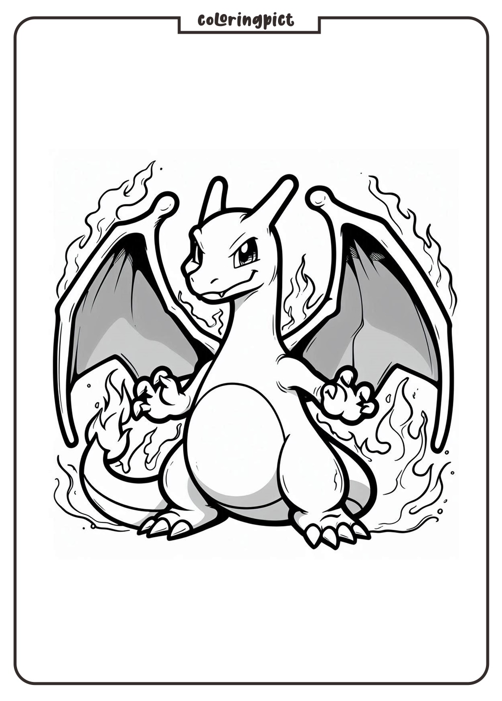 Charizard Coloring Online Page coloringpict.com