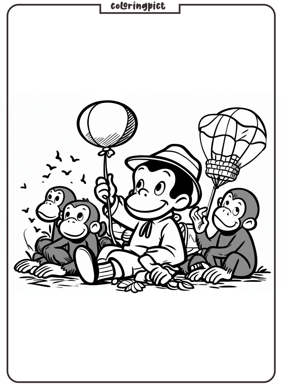 Curious George Coloring coloringpict.com