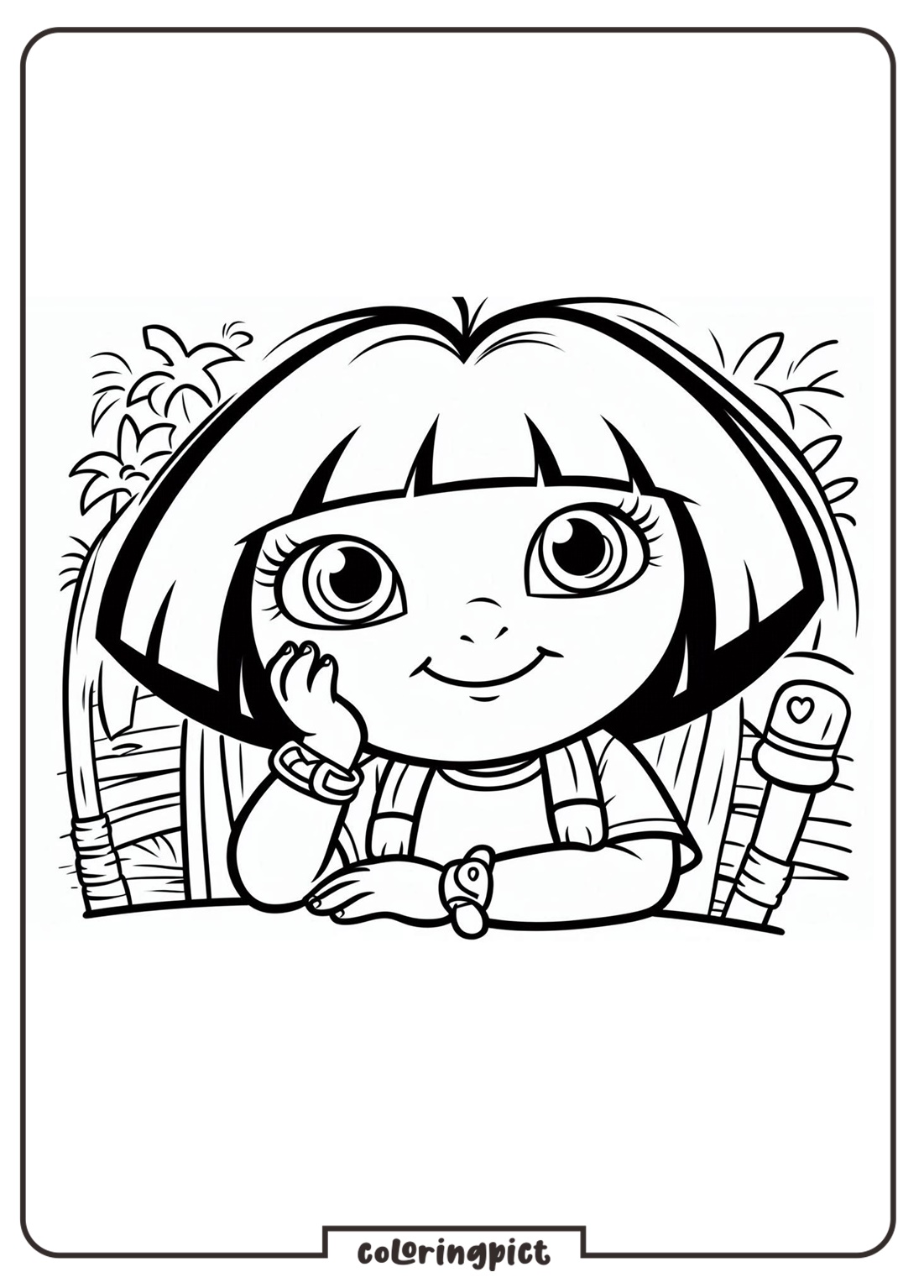 Dora Coloring Page coloringpict.com