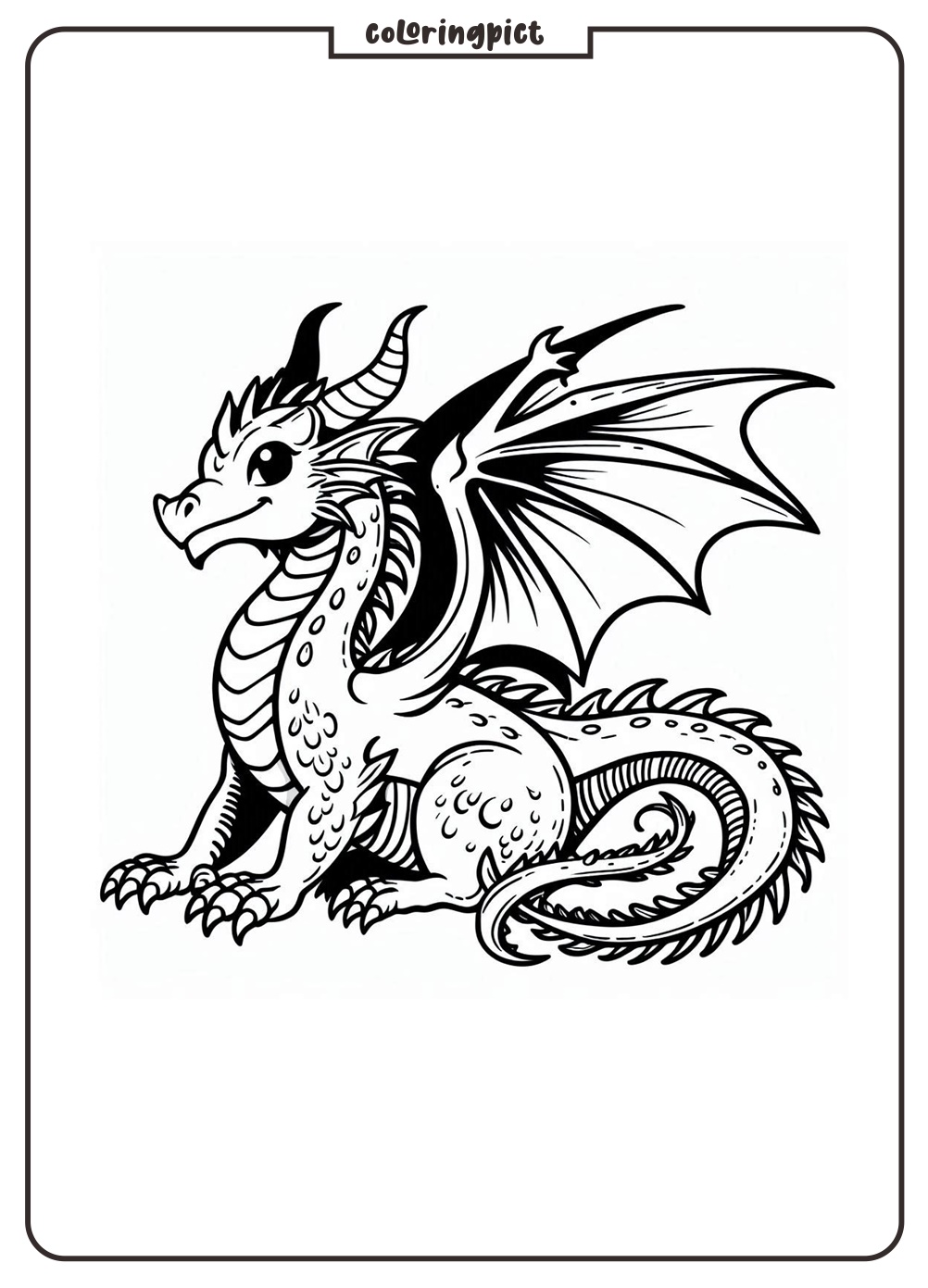 Dragon Coloring Page coloringpict.com