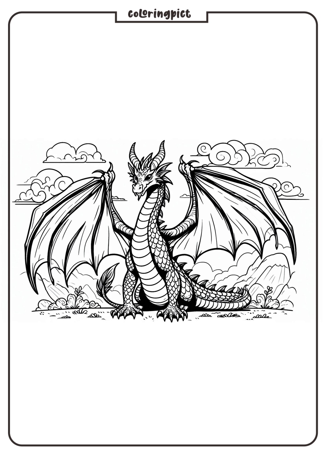Dragon Coloring Pages coloringpict.com