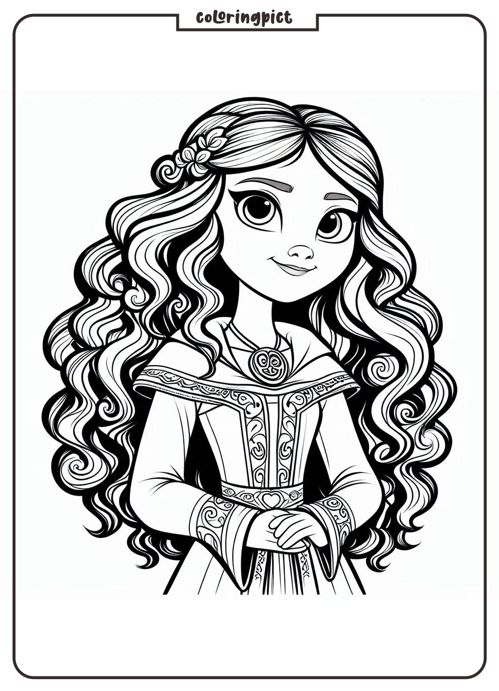Elena of Avalor Coloring Page coloringpict.com