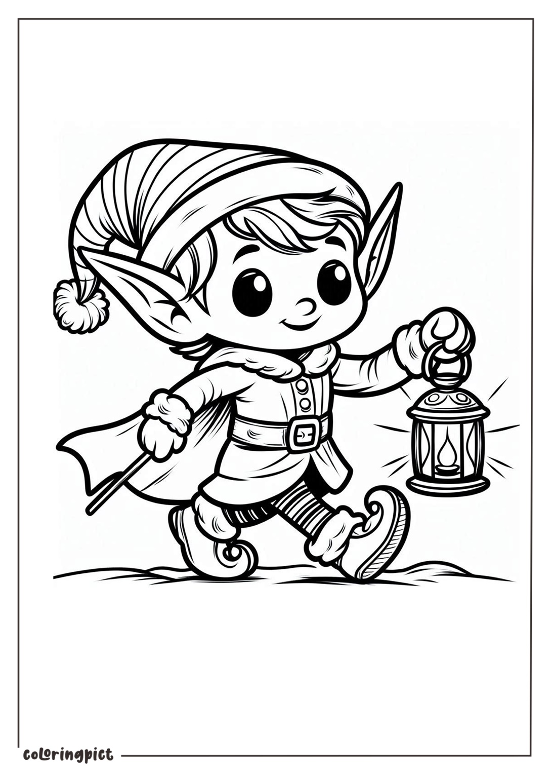 Elf Coloring Pages coloringpict.com