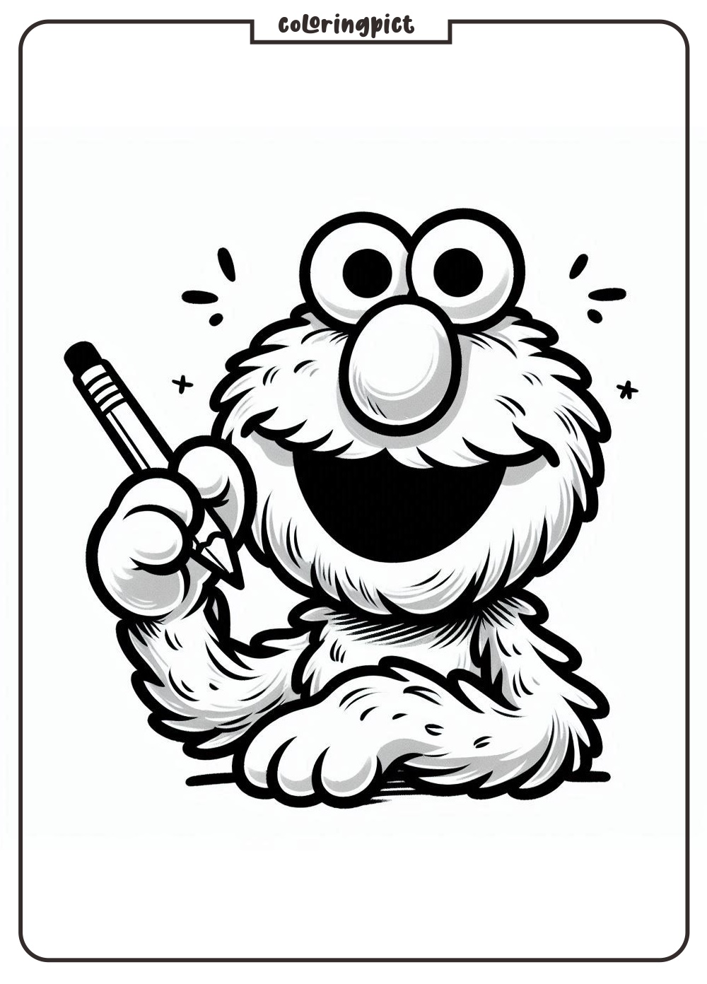 Elmo coloring page for kids coloringpict.com