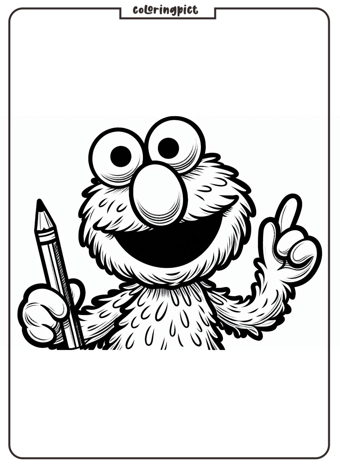 Elmo coloring pages for kids coloringpict.com