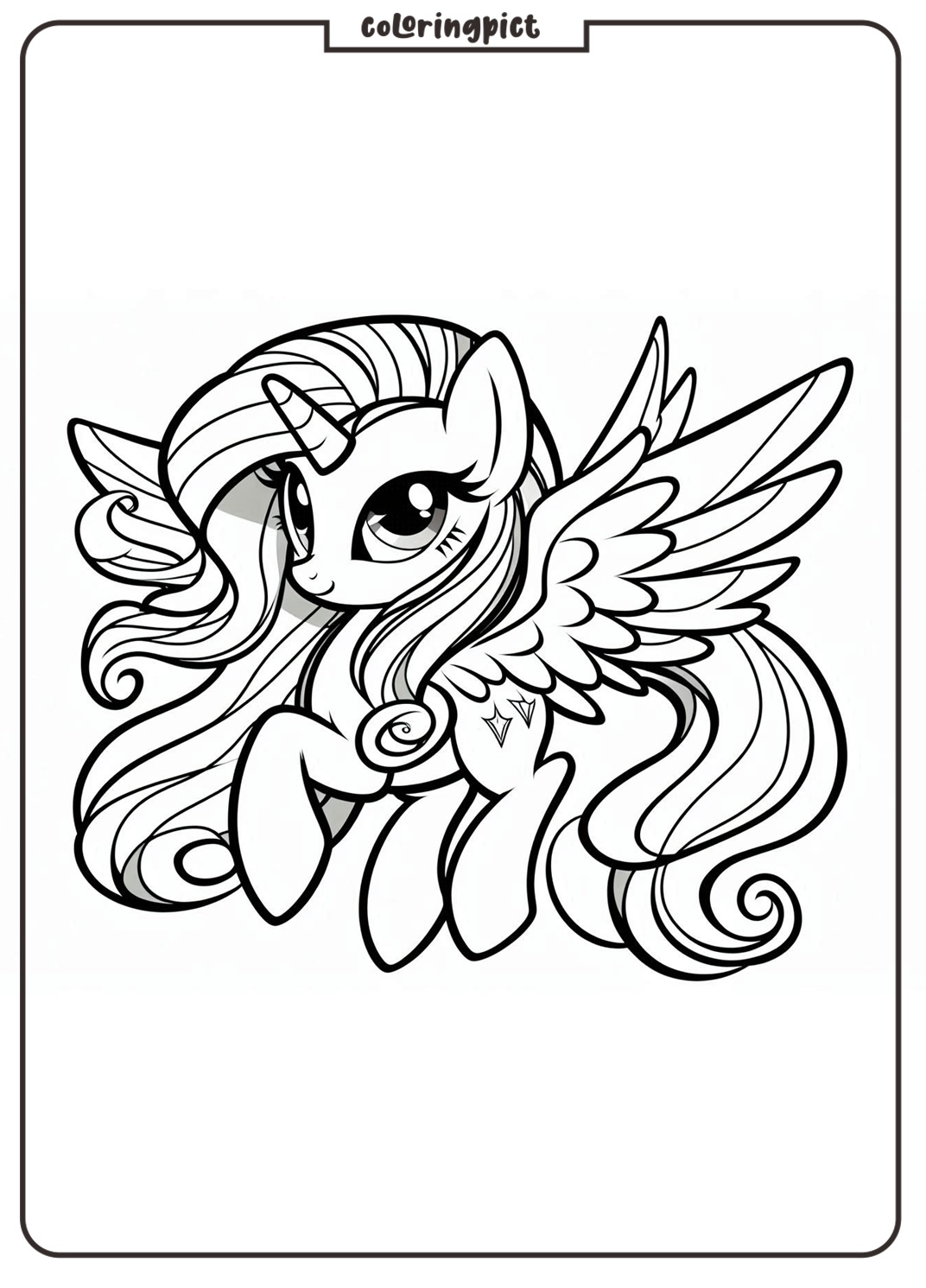 Equestria coloring page coloringpict.com
