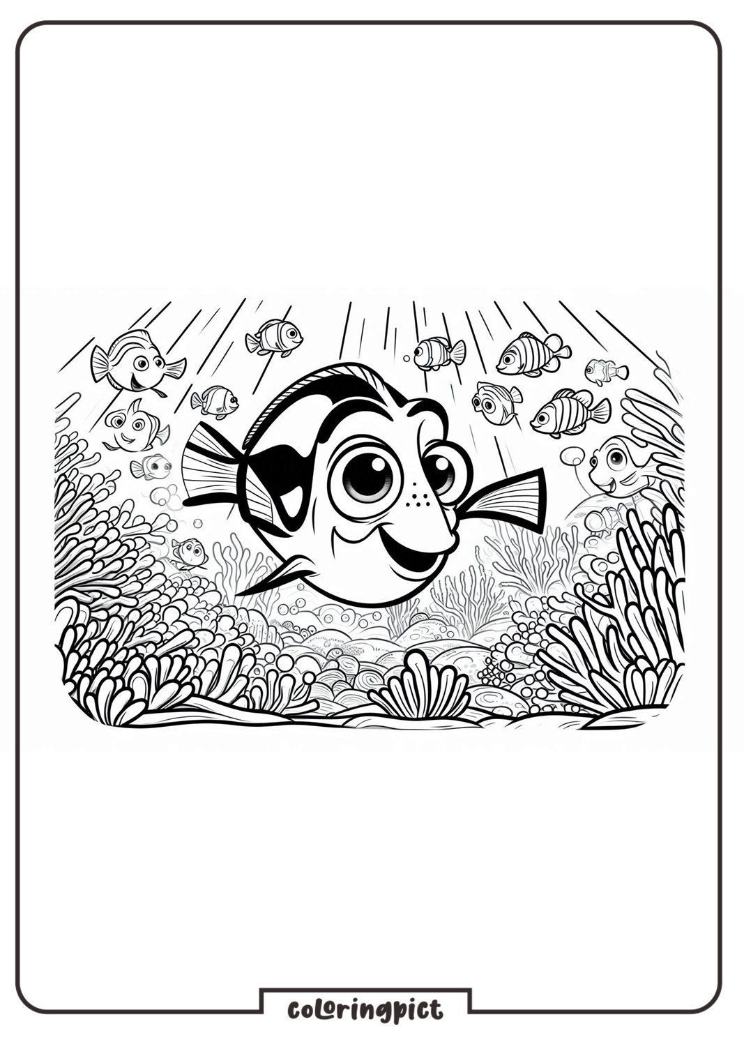 Finding Dory Coloring Online Page coloringpict.com