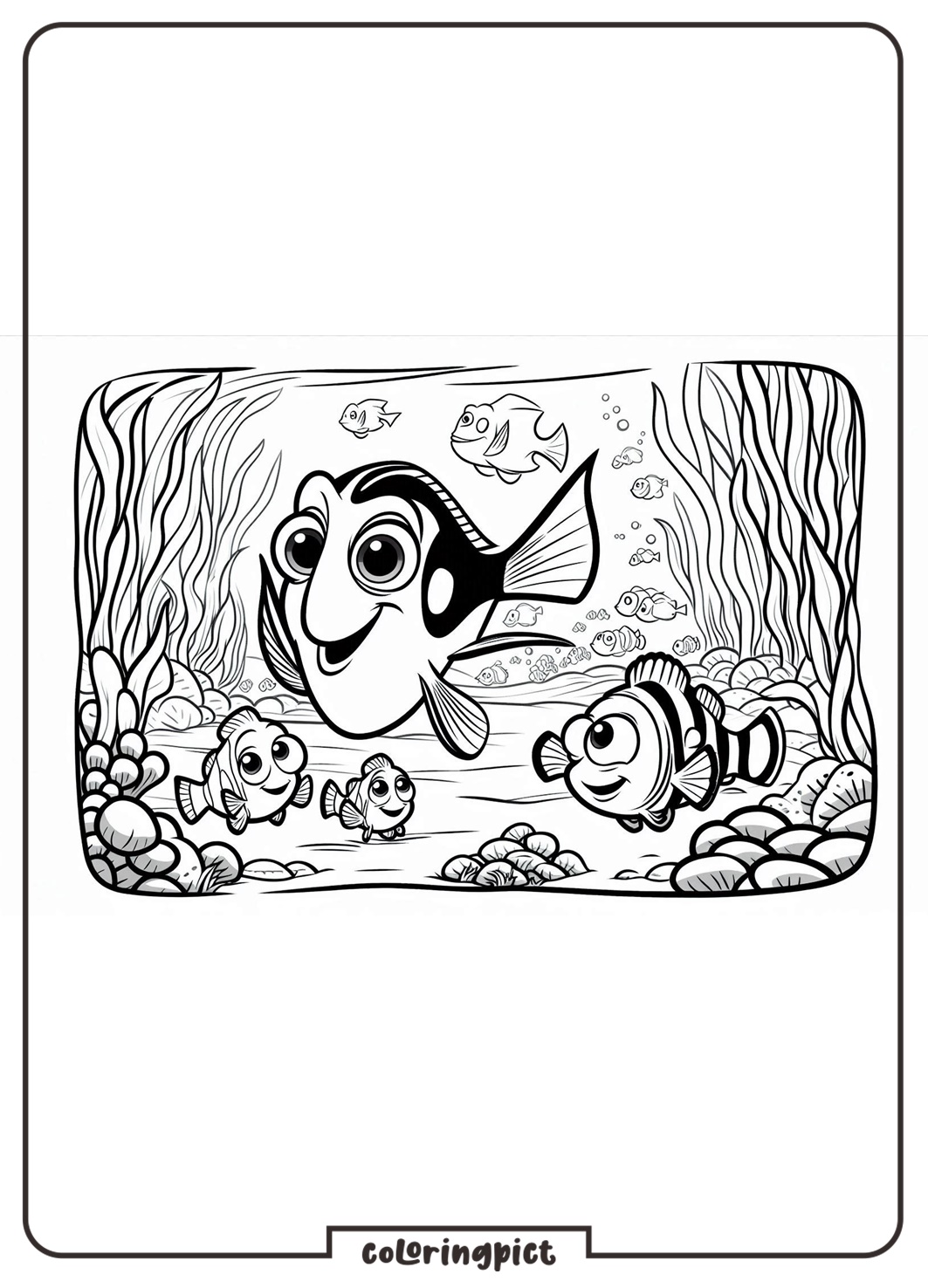 Finding Dory Coloring Online Pages coloringpict.com
