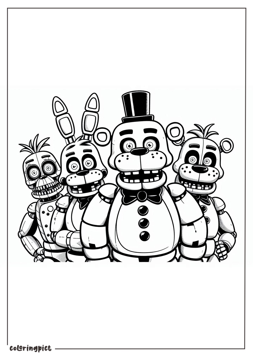 Five Nights At Freddys coloring page coloringpict.com