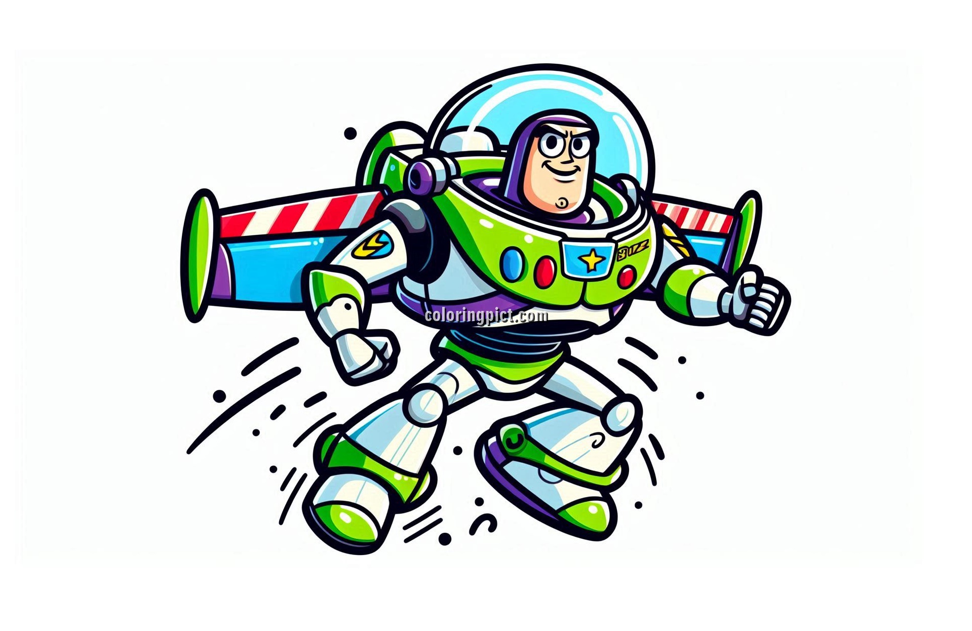 Exciting Space Adventure, Buzz Lightyear Coloring Pages 4 Image is Buzz Lightyear Coloring Online