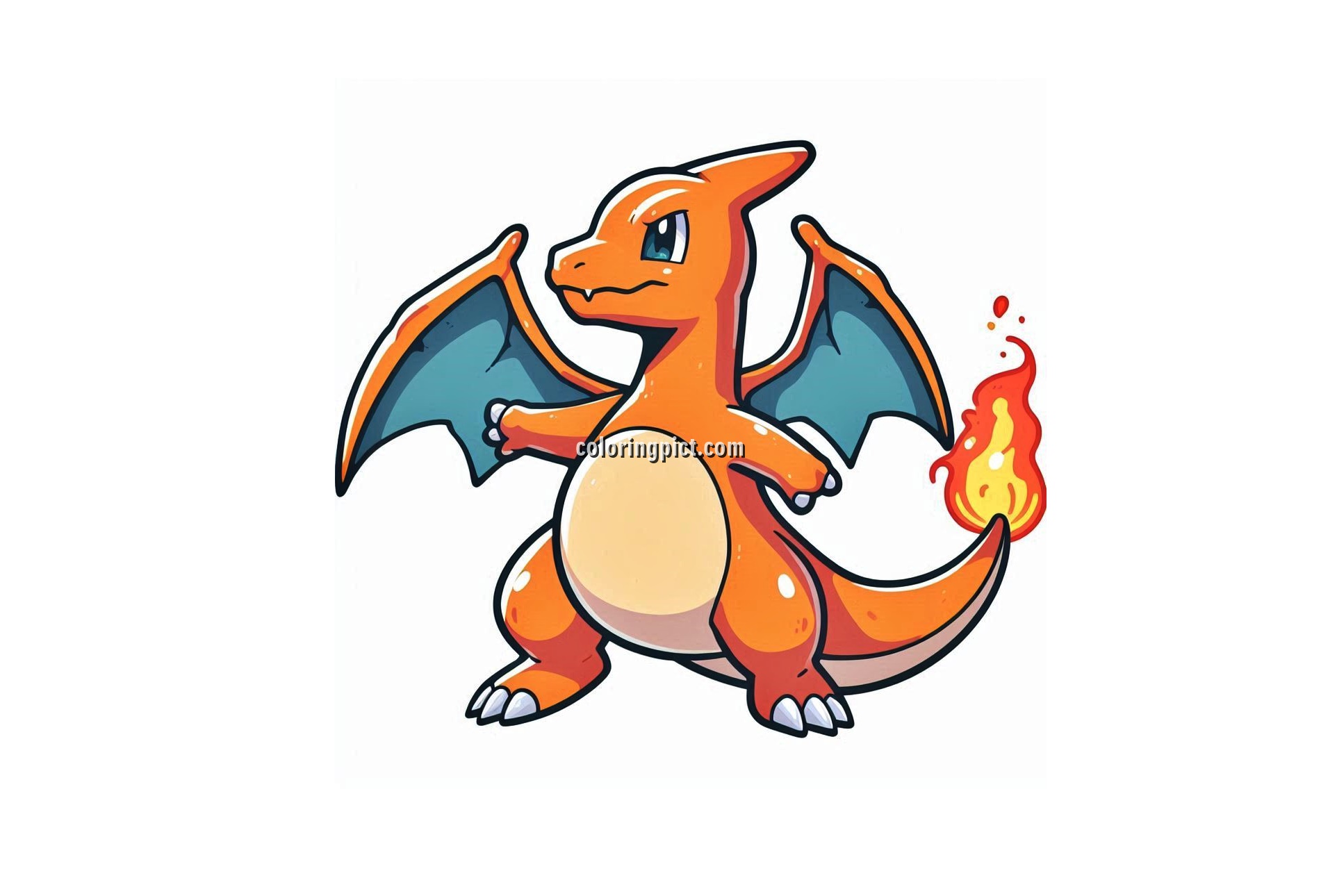 Image is Charizard Coloring Pages