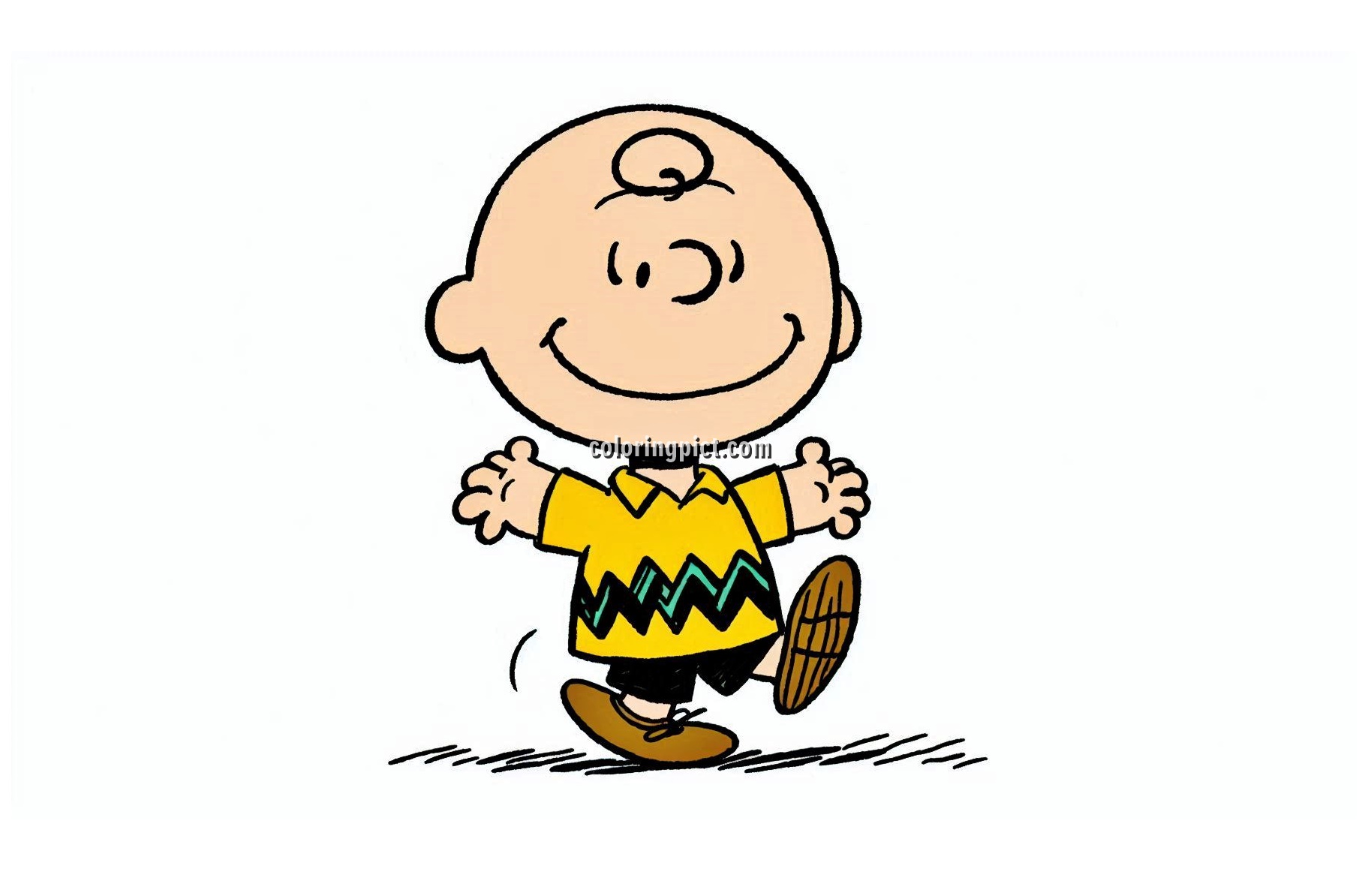 The Iconic Charlie Brown Coloring Pages 3 Image is Charlie Brown Coloring Page