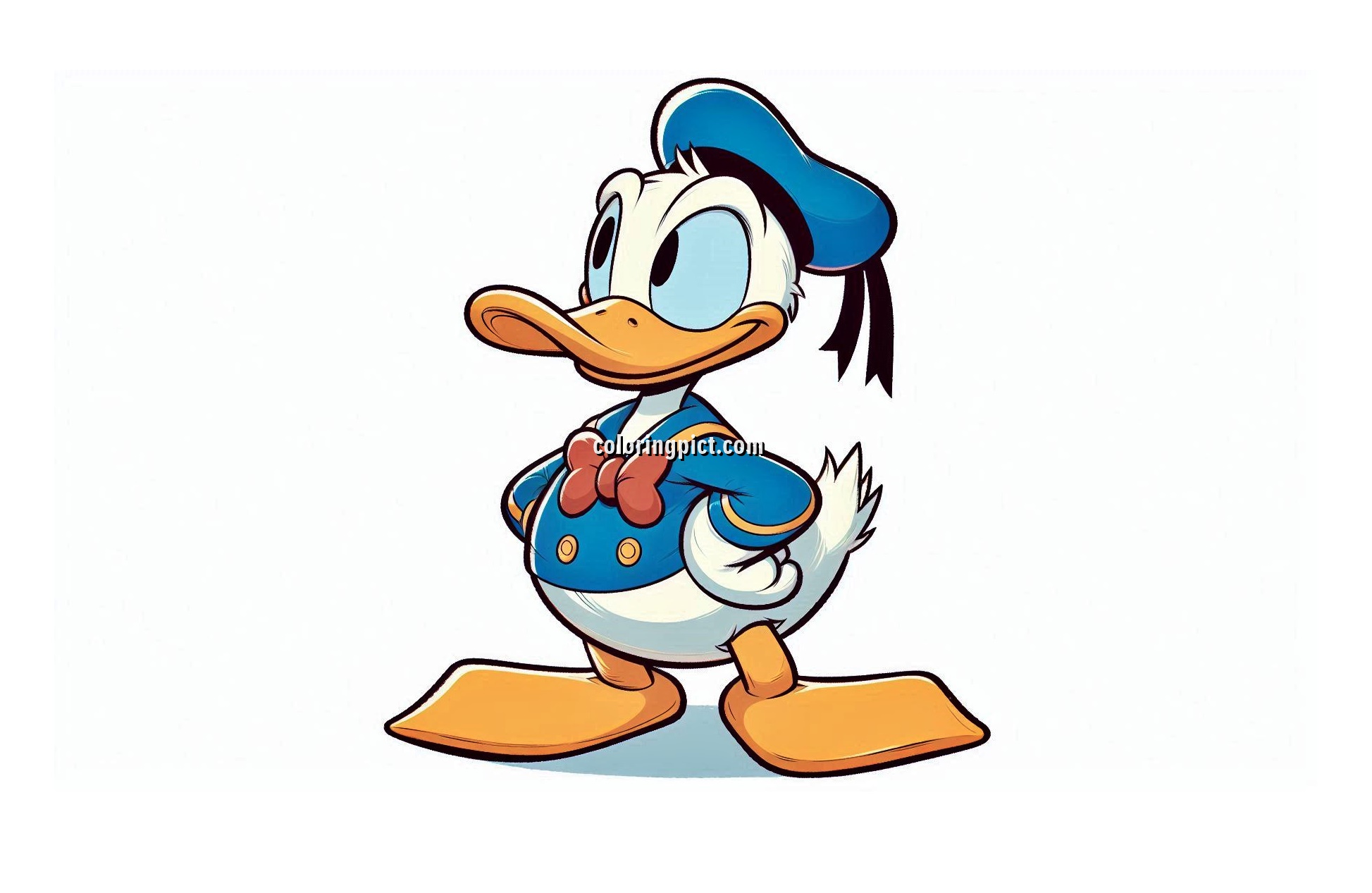 Image is Donald Duck Coloring Pages