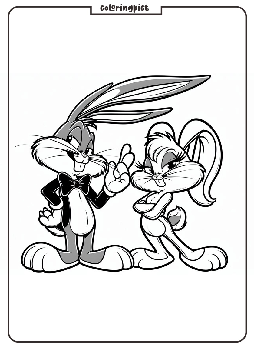 bugs bunny and lola bunny coloring pages