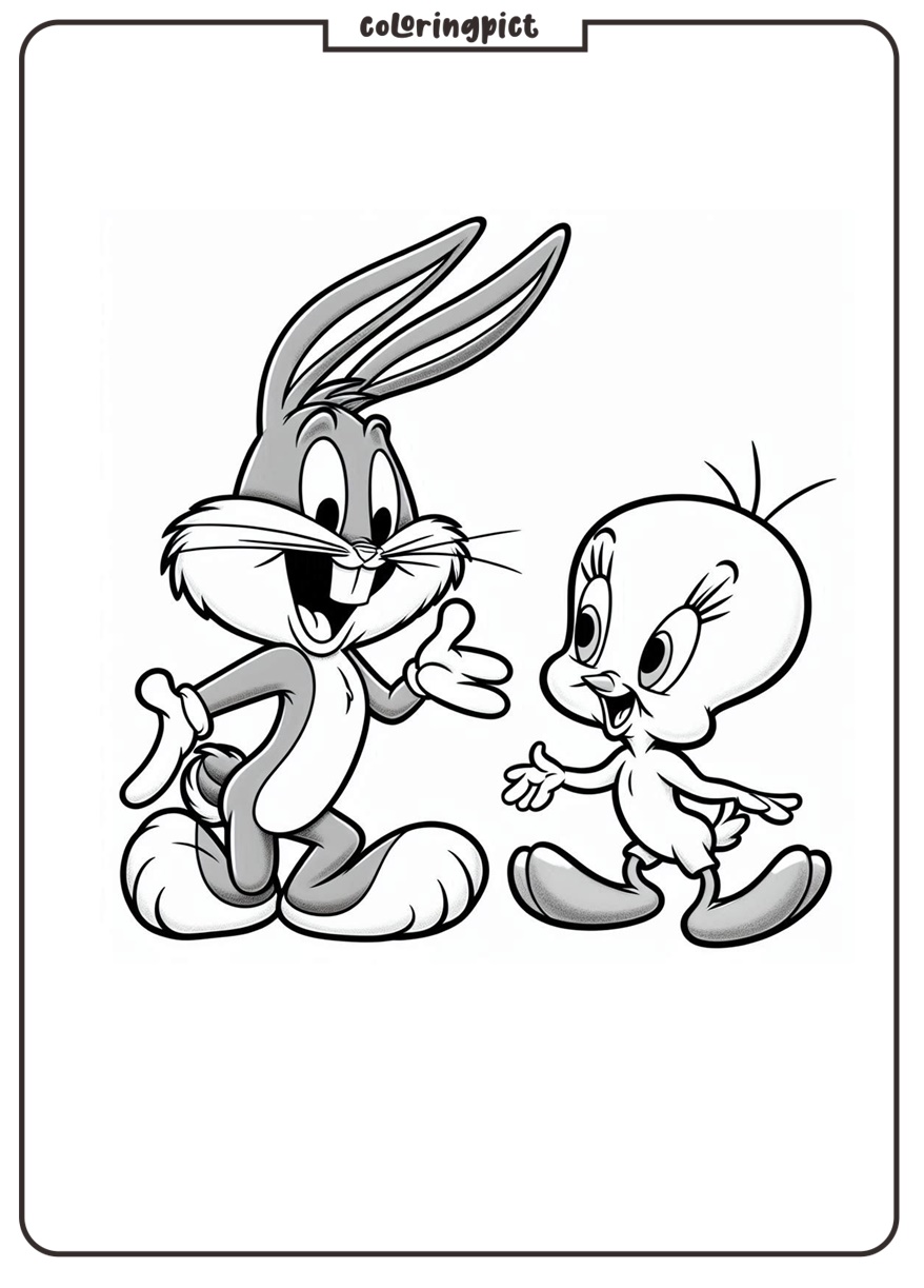 bugs bunny and tweety bird coloring pages