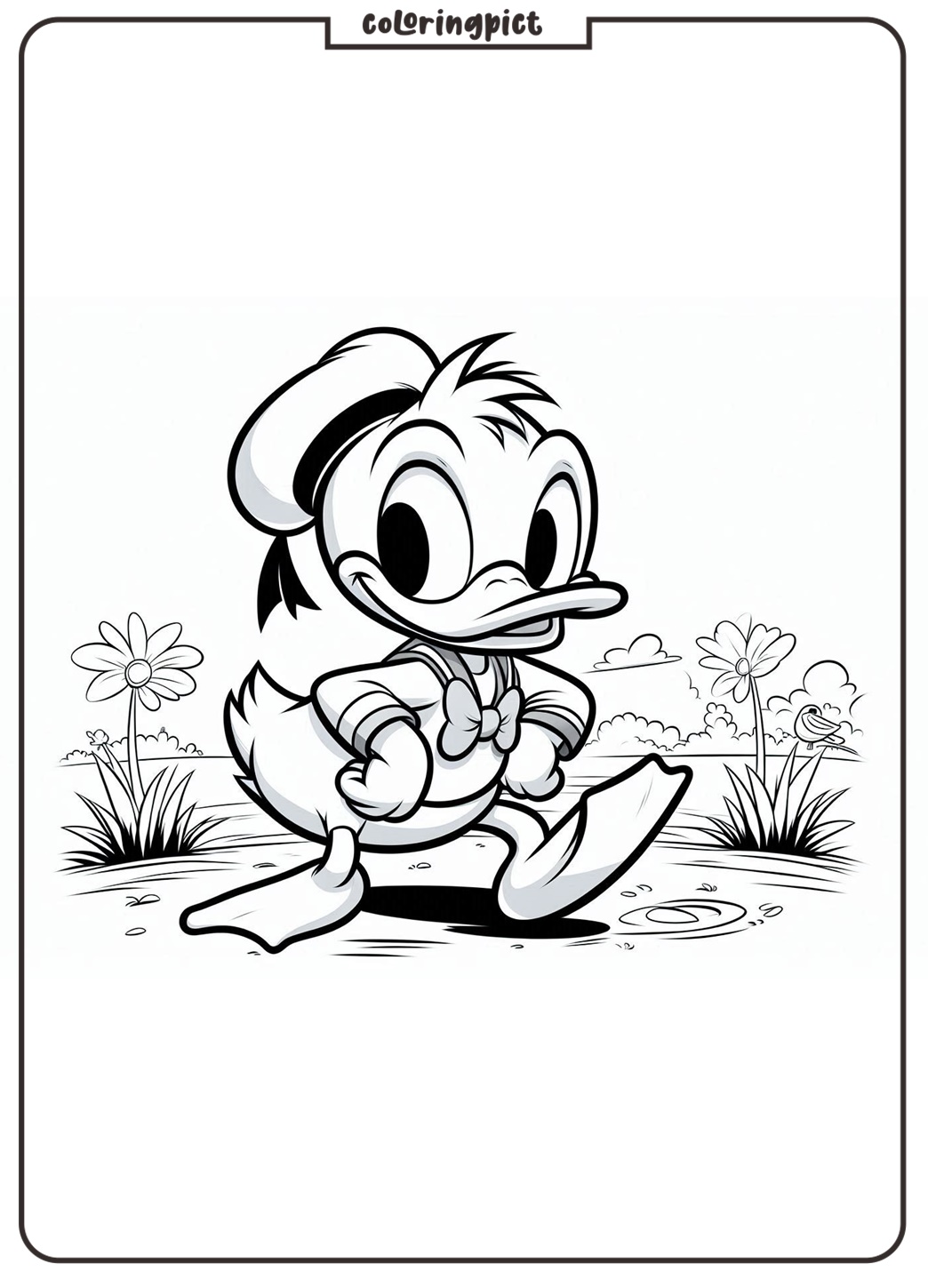 coloringpict.com Donald Duck Coloring Page for Kids