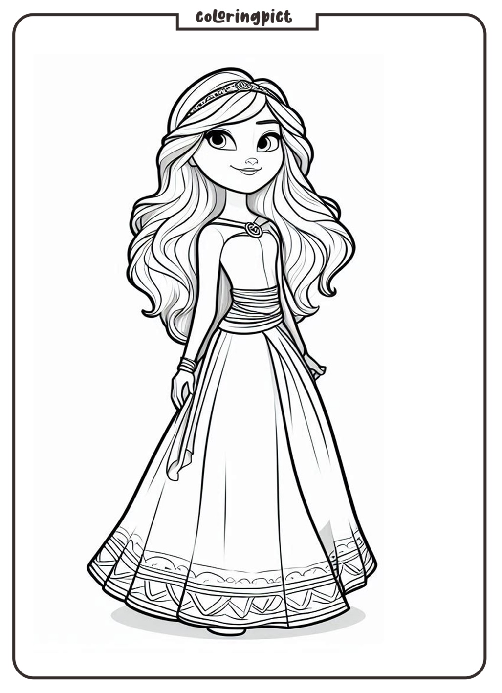 coloringpict.com Elena of Avalor Coloring Page