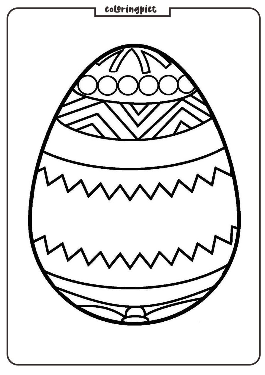 Easter Eggs are Bright, Colorful, and Full of Fun Patterns! 2 easter egg coloring pages coloringpict.com
