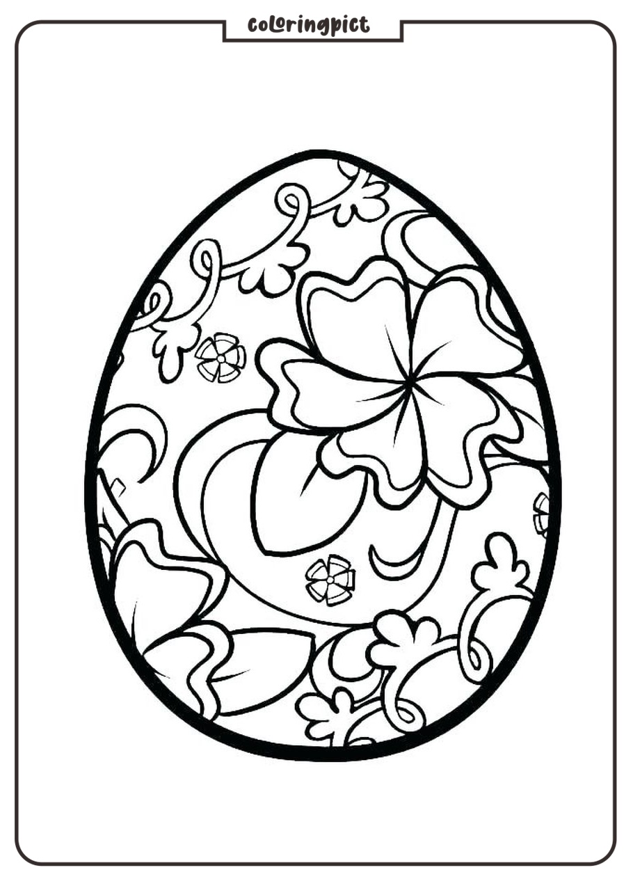 Easter Eggs are Bright, Colorful, and Full of Fun Patterns! 5 easy easter egg coloring page for kids coloringpict.com