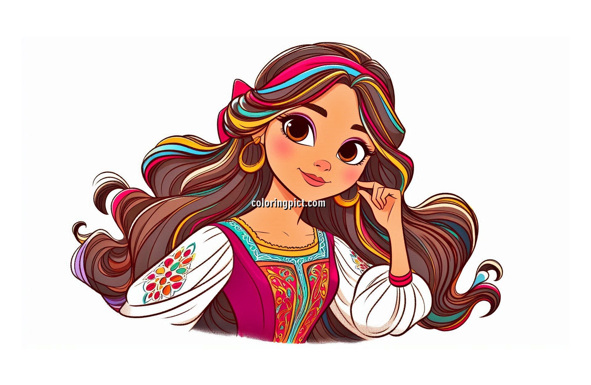 image is Elena of Avalor Coloring Page