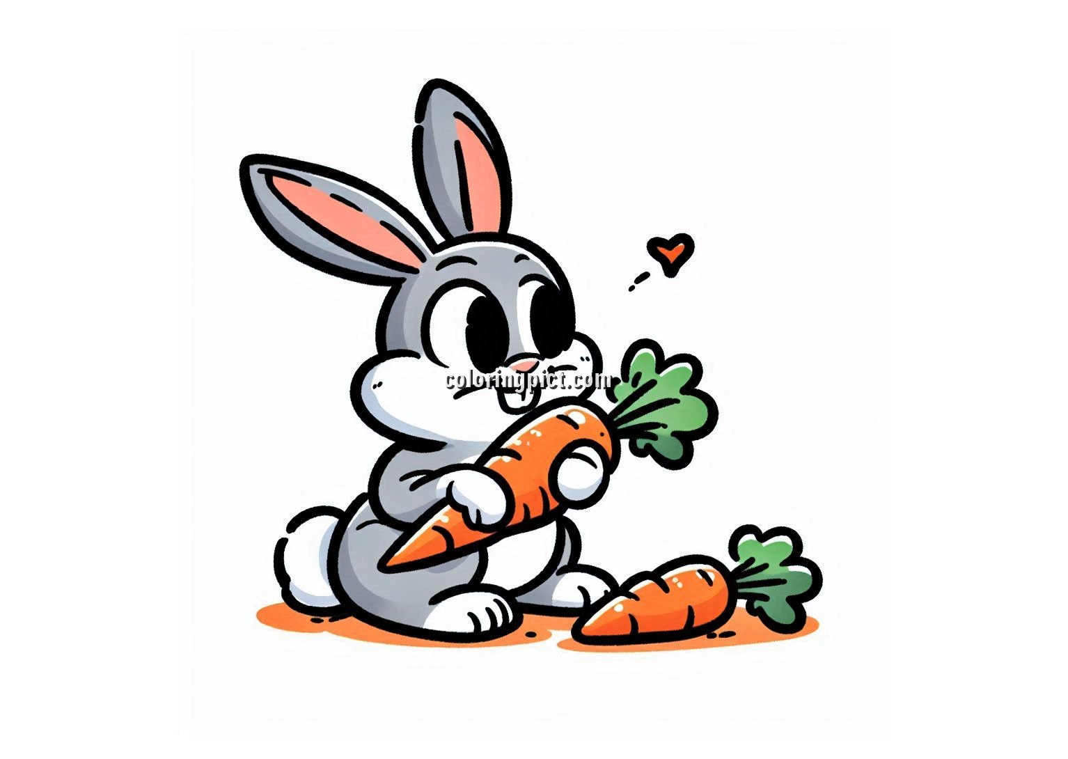 image is bugs bunny eat carrot coloring