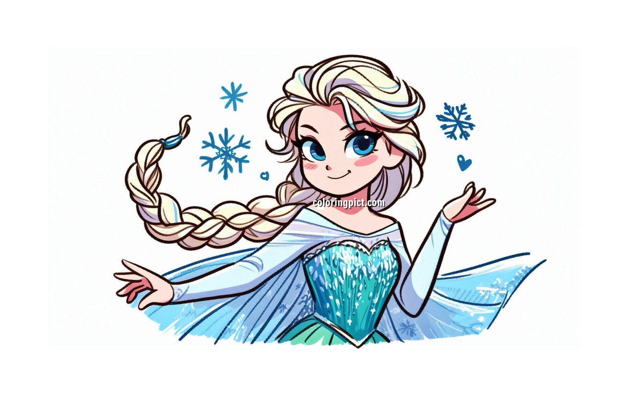 image is elsa frozen coloring