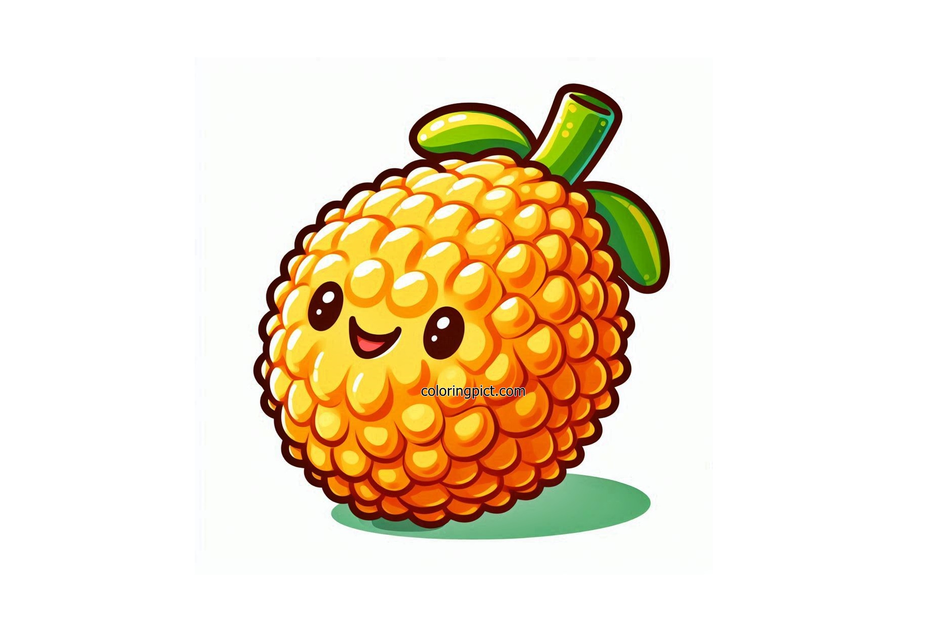 Jackfruit coloring image coloringpict.com