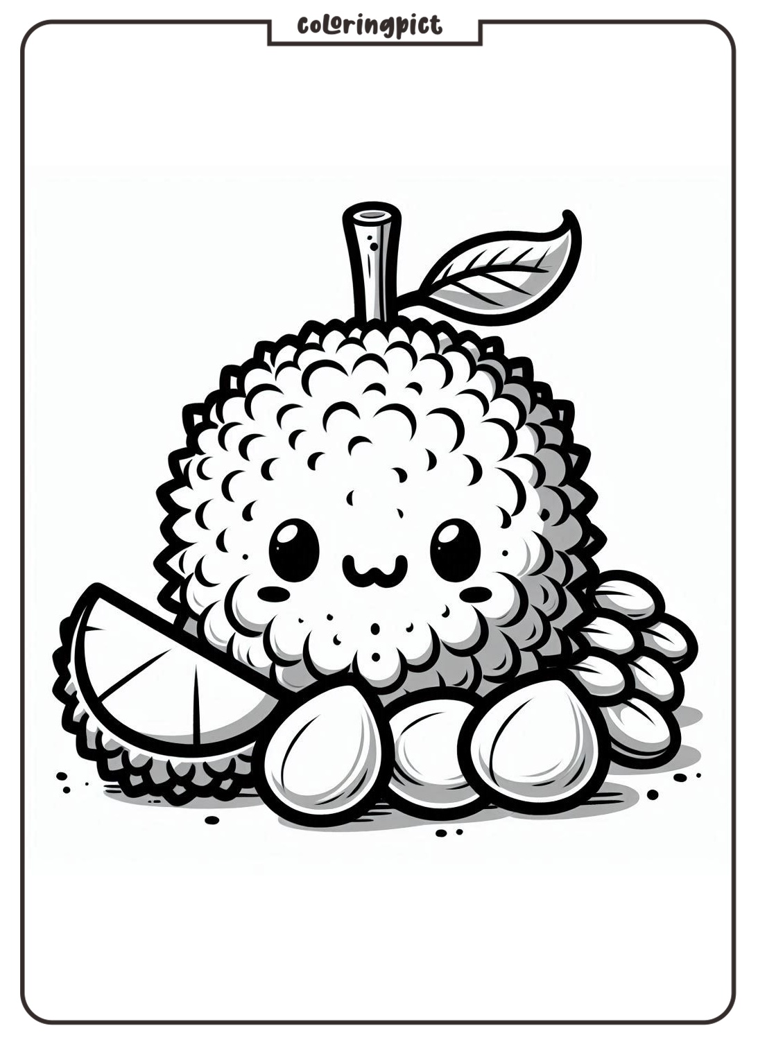 Jackfruit coloring pages online for kids coloringpict.com