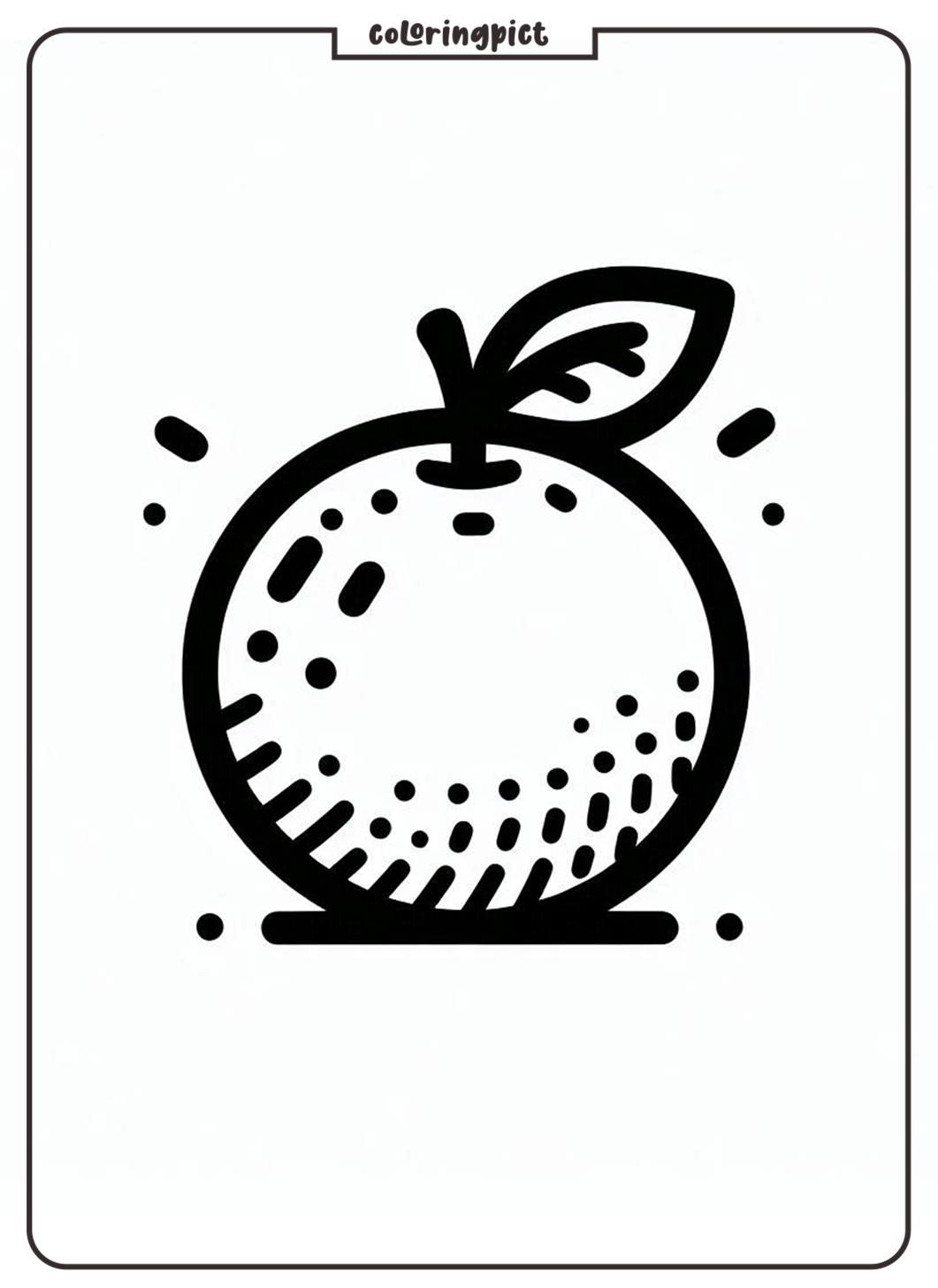 Orange Fruit Coloring Pages for Kids, A Bright and Fun Coloring Activity 1 orange fruit coloring online page for kids coloringpict.com